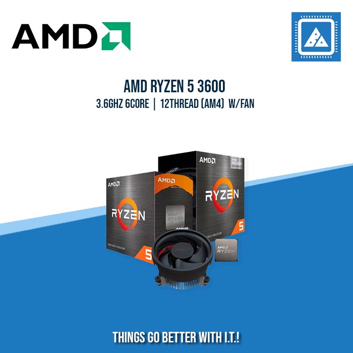 AMD RYZEN 5 3600 3.6GHZ 6CORE | 12THREAD (AM4) W/FAN | TRAY TYPE AMD RYZEN 5 3600 3.6GHZ 6CORE | 12THREAD (AM4) W/FAN | TRAY TYPE